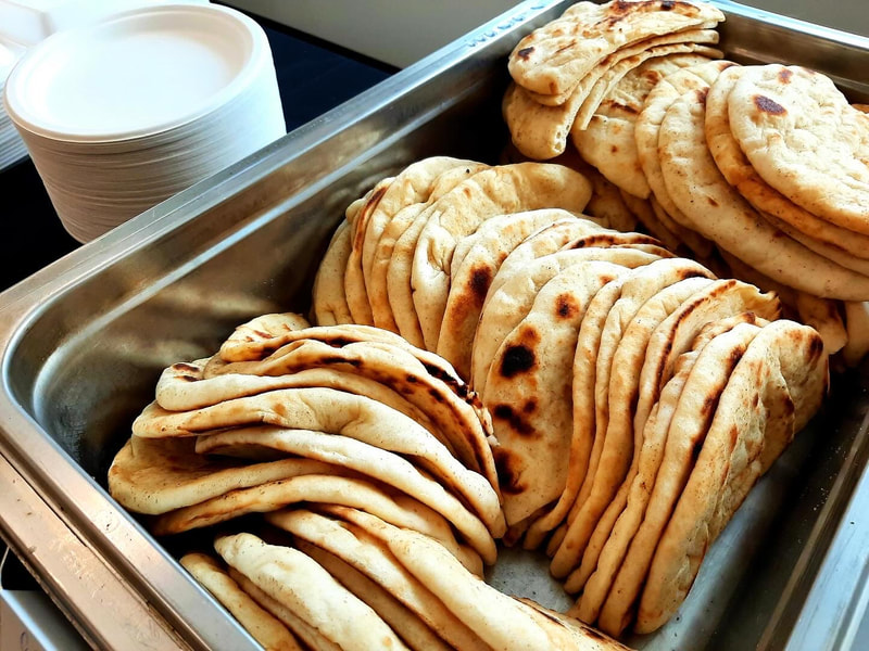 Hot lunch entrees prepared for production