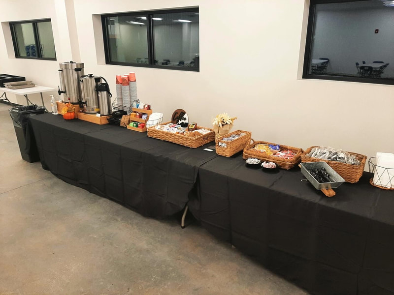 Salads and bowls for film crew lunch